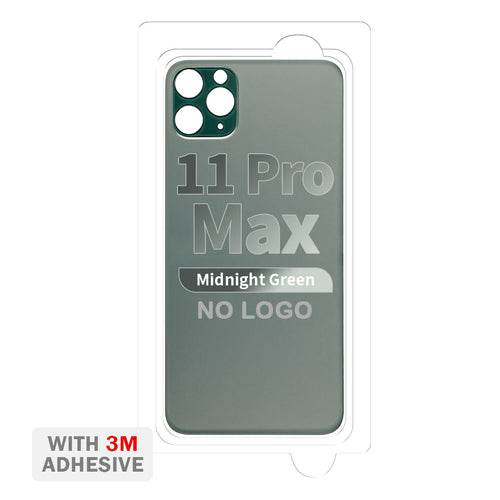 Back Cover Glass with Adhesive for iPhone 11 Pro Max (No Logo & Big Camera Hole) - Midnight Green