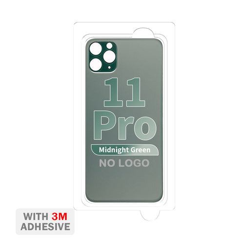 Back Cover Glass with Adhesive for iPhone 11 Pro (No Logo & Big Camera Hole) - Midnight Green