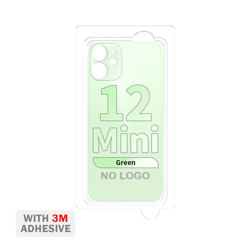 Back Cover Glass with Adhesive for iPhone 12 Mini (No Logo & Big Camera Hole) - Green