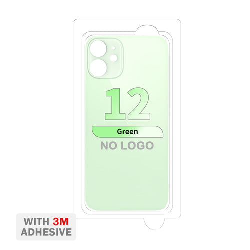 Back Cover Glass with Adhesive for iPhone 12 (No Logo & Big Camera Hole) - Green