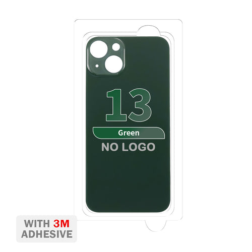 Back Cover Glass with Adhesive for iPhone 13 (No Logo & Big Camera Hole) - Green