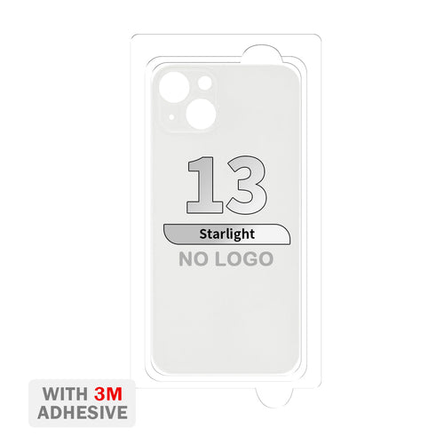 Back Cover Glass with Adhesive for iPhone 13 (No Logo & Big Camera Hole) - Starlight