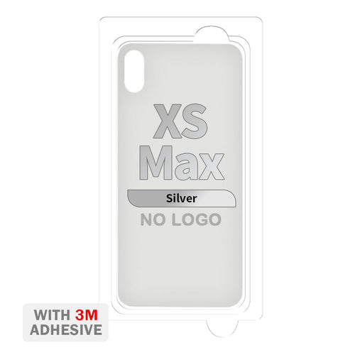 Back Cover Glass with Adhesive for iPhone XS Max (No Logo & Big Camera Hole) - Silver