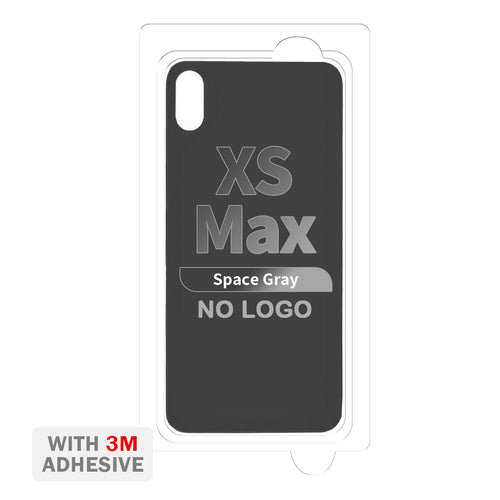 Back Cover Glass with Adhesive for iPhone XS Max (No Logo & Big Camera Hole) - Space Gray