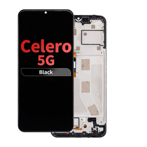 FOG LCD Assembly with Frame for Boost Mobile Celero 5G - Black