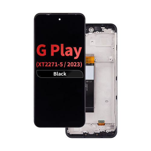 FOG LCD Assembly with Frame for Moto G Play (XT2271-5 / 2023) - Black