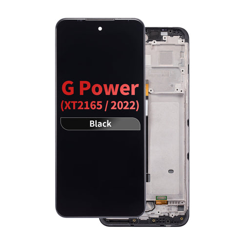 FOG LCD Assembly with Frame for Moto G Power (XT2165 / 2022) - Black