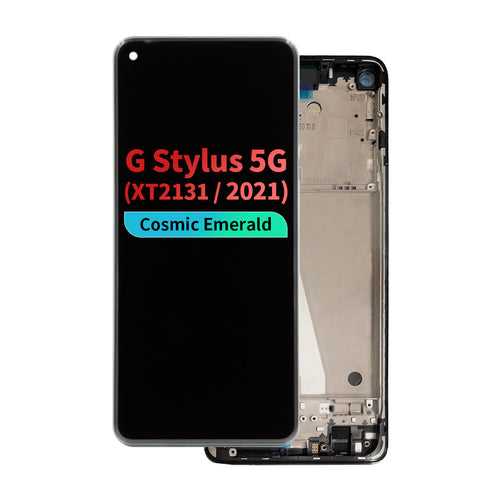 FOG LCD Assembly with Frame for Moto G Stylus 5G (XT2131 / 2021) - Cosmic Emerald