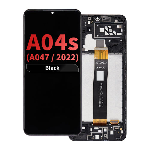 FOG LCD Assembly with Frame for Samsung Galaxy A04s (A047 / 2022) - Black