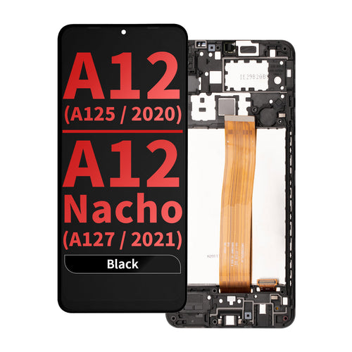 FOG LCD Assembly with Frame for Samsung Galaxy A12 (A125 / 2020) / A12 Nacho (A127 / 2021) - Black