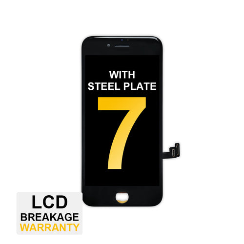 (MP+) LCD Assembly with Steel Plate for iPhone 7 - Black