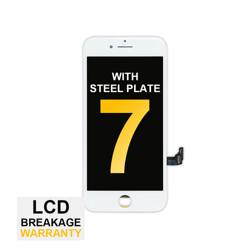 (MP+) LCD Assembly with Steel Plate for iPhone 7 - White