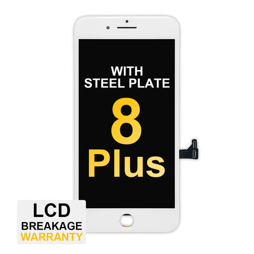 (MP+) LCD Assembly with Steel Plate for iPhone 8 Plus - White