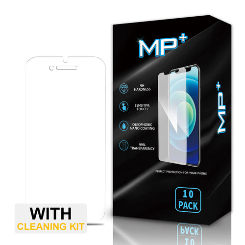 MP+ Tempered Glass for iPhone 6 / 6S / 7 / 8 / SE (2020) / SE (2022) - Clear (With Cleaning Kit) (10 Pack)