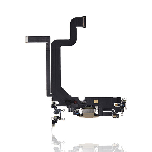 Premium Charging Port Flex Cable for iPhone 14 Pro Max - Gold