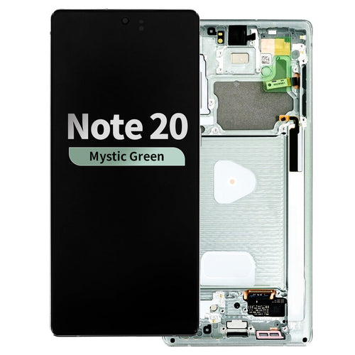 Refurbished OLED Assembly with Frame for Samsung Galaxy Note 20 - Mystic Green