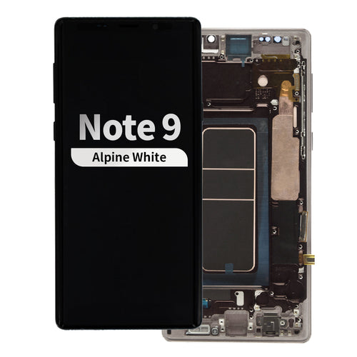 Refurbished OLED Assembly with Frame for Samsung Galaxy Note 9 - Alpine White