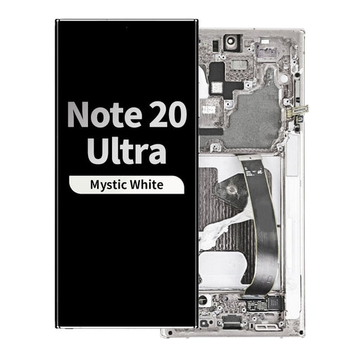 Refurbished OLED Assembly with Frame for Samsung Galaxy Note 20 Ultra - Mystic White