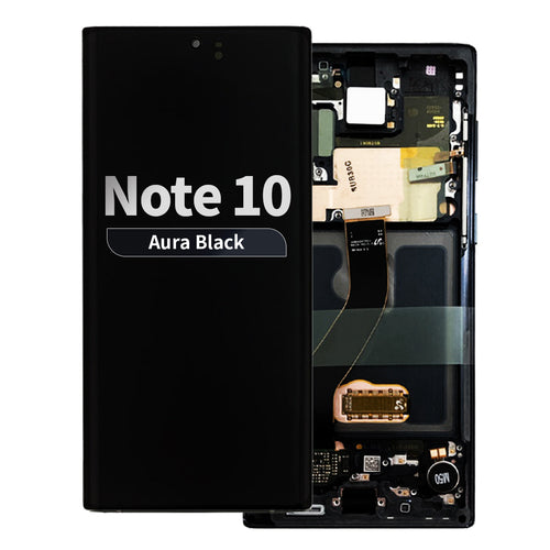 Refurbished OLED Assembly with Frame for Samsung Galaxy Note 10 - Aura Black