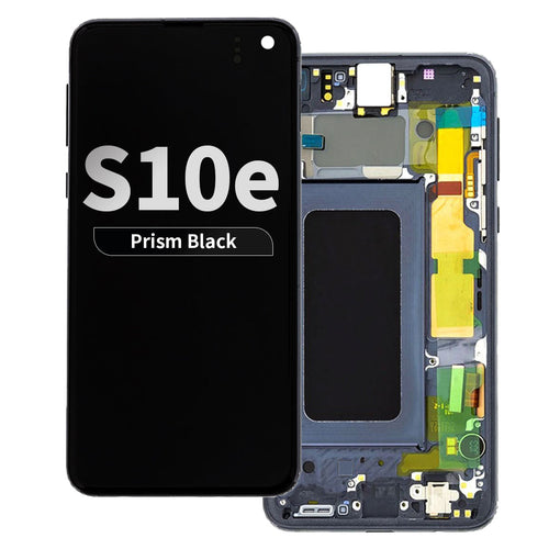 Refurbished OLED Assembly with Frame for Samsung Galaxy S10e - Prism Black