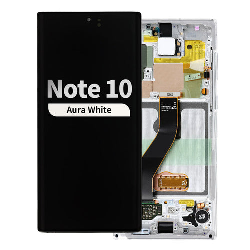 Refurbished OLED Assembly with Frame for Samsung Galaxy Note 10 - Aura White