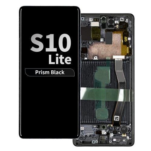 Refurbished OLED Assembly with Frame for Samsung Galaxy S10 Lite - Prism Black