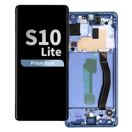 Refurbished OLED Assembly with Frame for Samsung Galaxy S10 Lite - Prism Blue