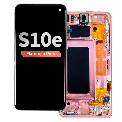 Refurbished OLED Assembly with Frame for Samsung Galaxy S10e - Flamingo Pink