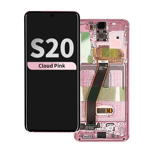 Refurbished OLED Assembly with Frame for Samsung Galaxy S20 - Cloud Pink