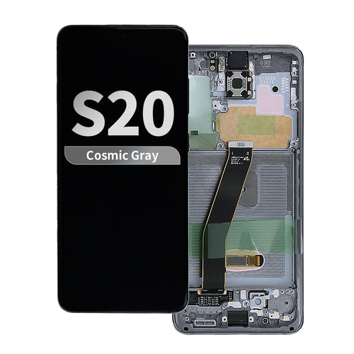 Refurbished OLED Assembly with Frame for Samsung Galaxy S20 - Cosmic Gray