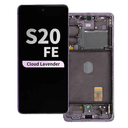 Refurbished OLED Assembly with Frame for Samsung Galaxy S20 FE - Cloud Lavender