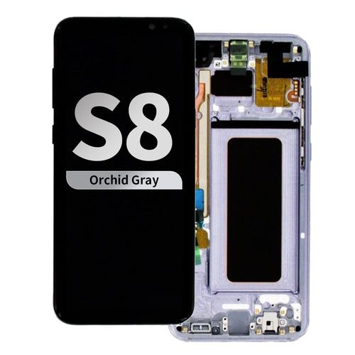 Refurbished OLED Assembly with Frame for Samsung Galaxy S8 - Orchid Gray