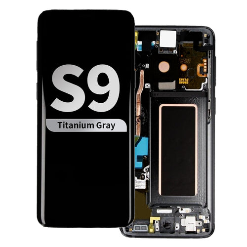 Refurbished OLED Assembly with Frame for Samsung Galaxy S9 - Titanium Gray