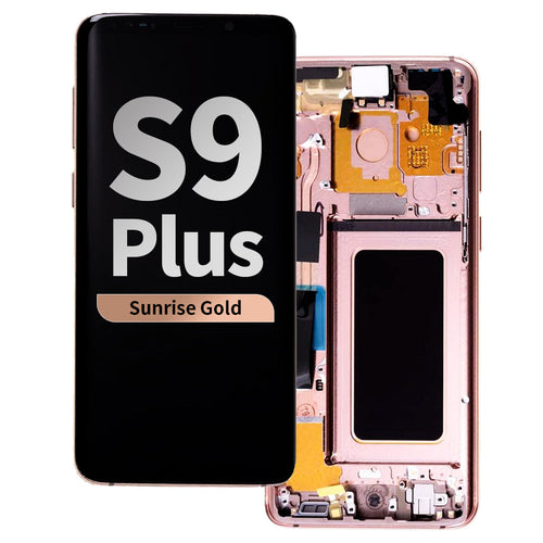 Refurbished OLED Assembly with Frame for Samsung Galaxy S9 Plus - Sunrise Gold