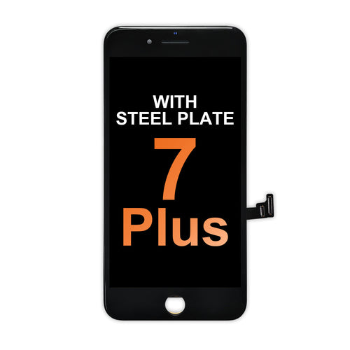 (TOPP) LCD Assembly with Steel Plate for iPhone 7 Plus - Black