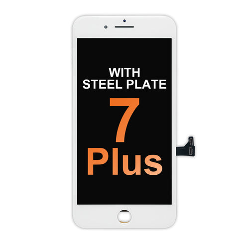 (TOPP) LCD Assembly with Steel Plate for iPhone 7 Plus - White