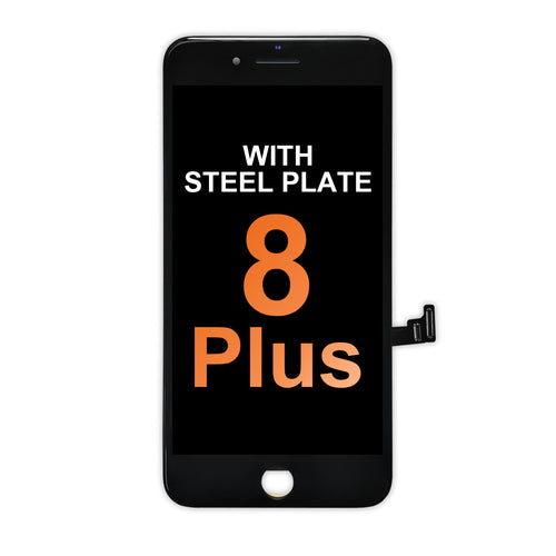 (TOPP) LCD Assembly with Steel Plate for iPhone 8 Plus - Black