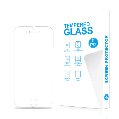 Tempered Glass for iPhone 6 / 6S / 7 / 8 / SE (2020) / SE (2022) - Clear (10 Pack)